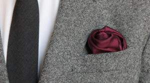 Grey Suit Pocket Square