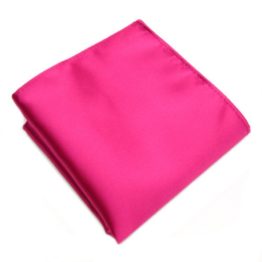 Dark Pink Solid Plain Pocket Square