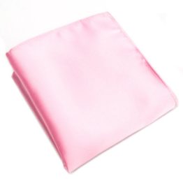 Light Pink Solid Plain Pocket Square
