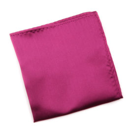 Magenta Solid Plain Pocket Square