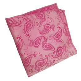 Pink Paisley Design Pocket Square
