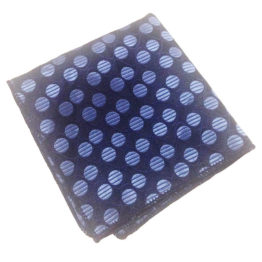 Dark Blue with Polka Dots Pocket Square