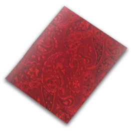 Dark Red Paisley Design Pocket Square