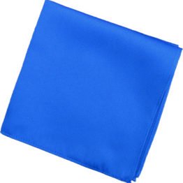 Blue Solid Plain Pocket Square