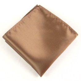 Brown Solid Plain Pocket Square
