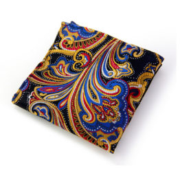Dark Red Checks Design Pocket Square