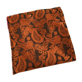 Gold and Black Paisley Men Paisley Pocket Square