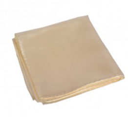 Cream Solid Plain Pocket Square