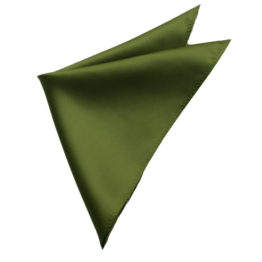 Dark Green Solid Plain Pocket Square