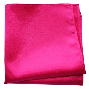 Hot Pink Solid Plain Pocket Square