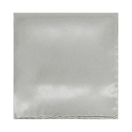 Light Grey Solid Plain Pocket Square