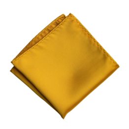 Mustard Solid Plain Pocket Square