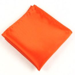 Orange Solid Plain Pocket Square