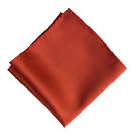 Rust Solid Plain Pocket Square